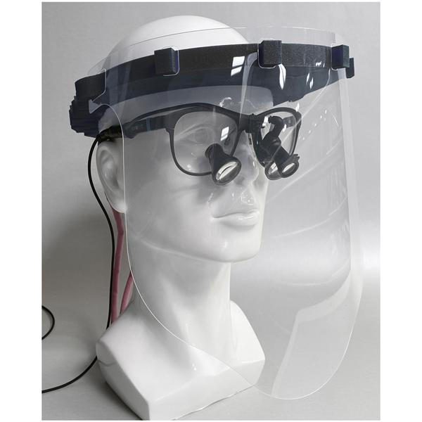 Face Shield Reusable One Size Adjustable Clr/Blu W/ 3 Vsr \u0026 5 Rplcmnt Shld Ea